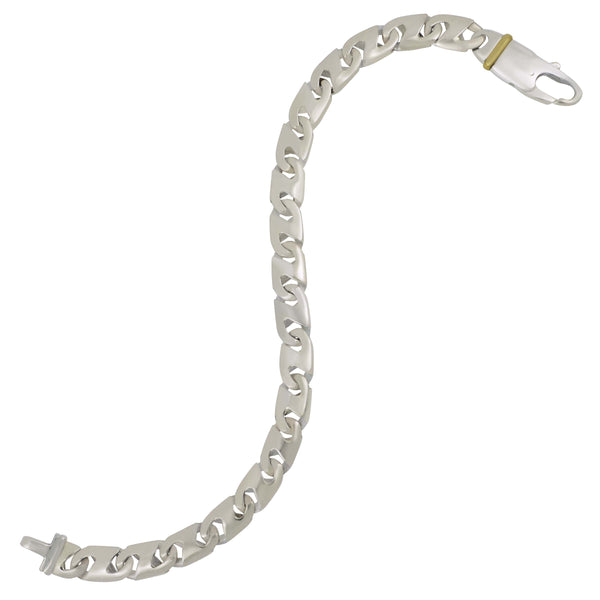 EST 14K White Gold "Z" LINK SOLID 43.7 G Bracelet 8"