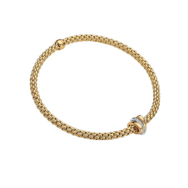 FOPE 18k Yellow Gold Prima Flex'it Diamond Bracelet