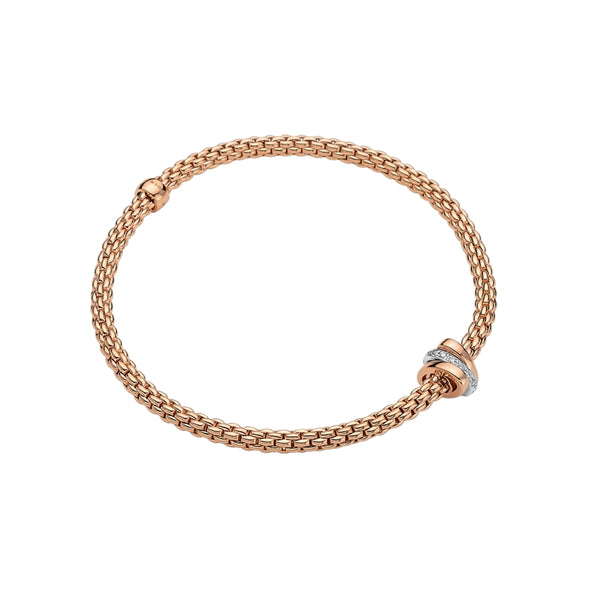 FOPE 18k Rose Gold Prima Flex'it Diamond Bracelet