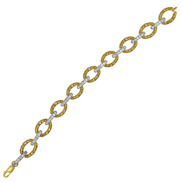 14 Karat White and Yellow Gold 7.25