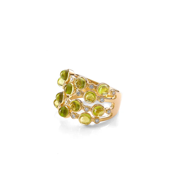 Syna 18K Yellow Gold Peridot Candy Band with Diamonds