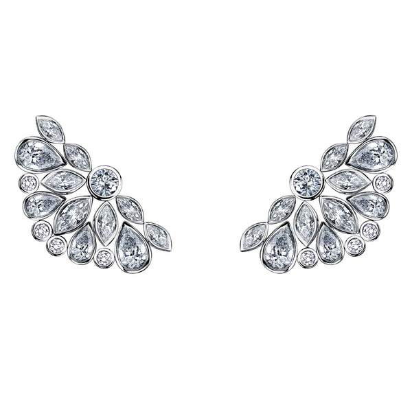 Robert Procop Platinum De La Vie multi Diamond 4.07ctw F/VS-VVS Earrings