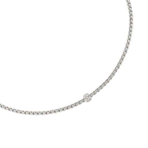 Fope 18 karat white gold Eka Diamond Pave Necklace 20