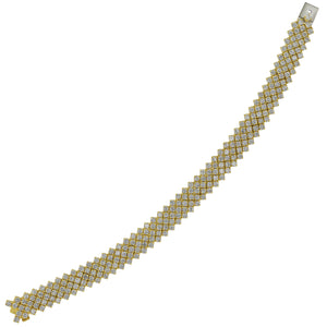 18 Karat Yellow Gold 7" Diamond Flex Bracelet, 249Dias=9.96tw HI/VS-SI