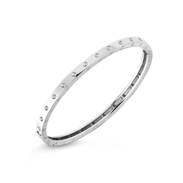 Roberto Coin 18k White Gold Symphony Pois Moi Bangle 48x58