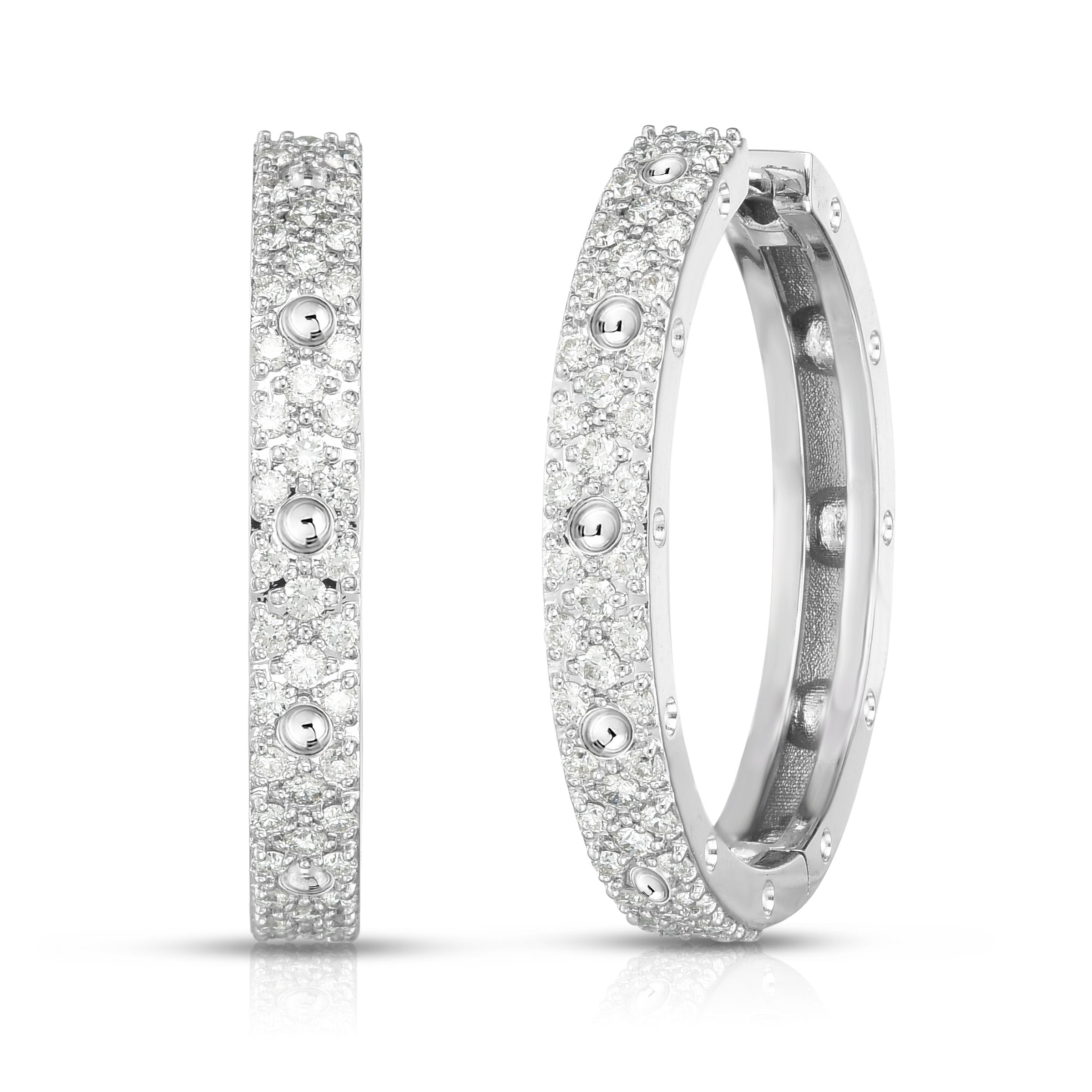 Louise d'Or Coin 18-karat gold diamond hoop earring – Millo