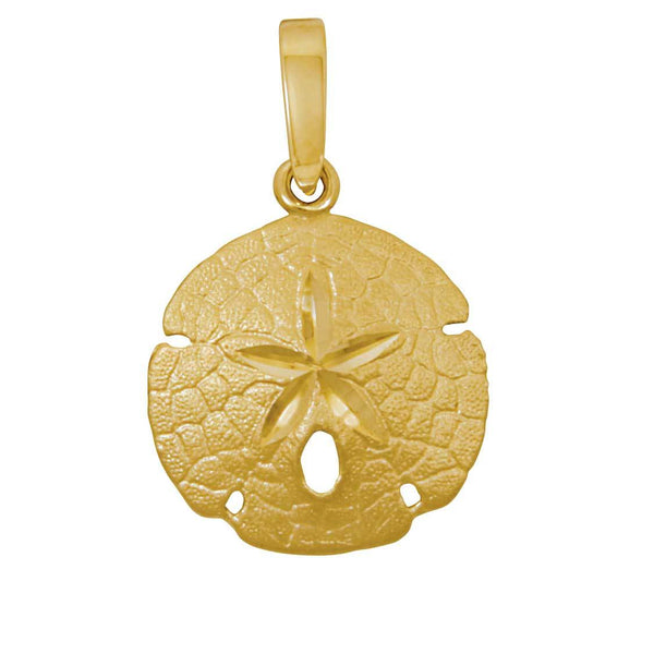 14k Yellow Gold 17mm Sanddollar Pendant