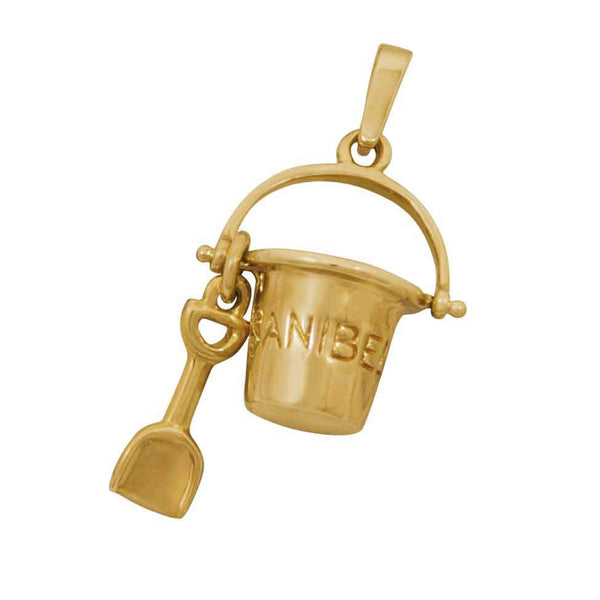 14k Yellow Gold Mini Sanibel Bucket Pendant