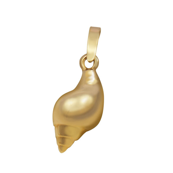 14k Yellow Gold Small Tulip Shell Pendant