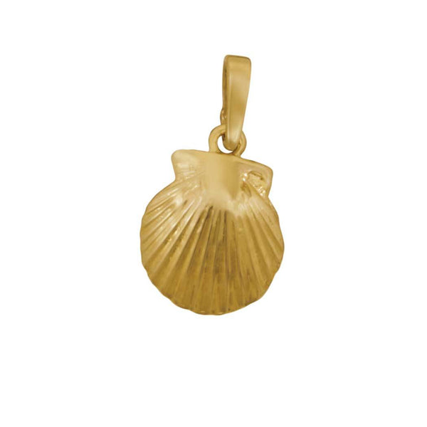 14k Yellow Gold Small Fanshell Pendant