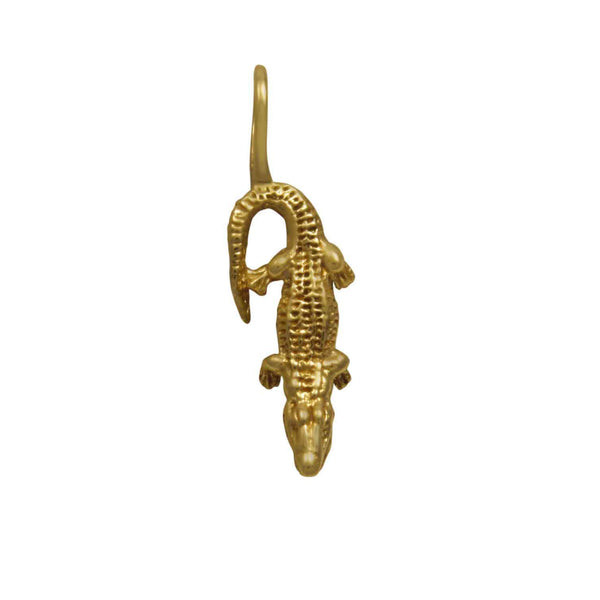 14k Yellow Gold Alligator Pendant