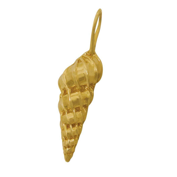 14k Yellow Gold Wentletrap Shell Pendant