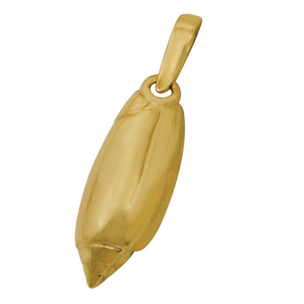 14k Yellow Gold Medium Full Body Olive Shell Pendant