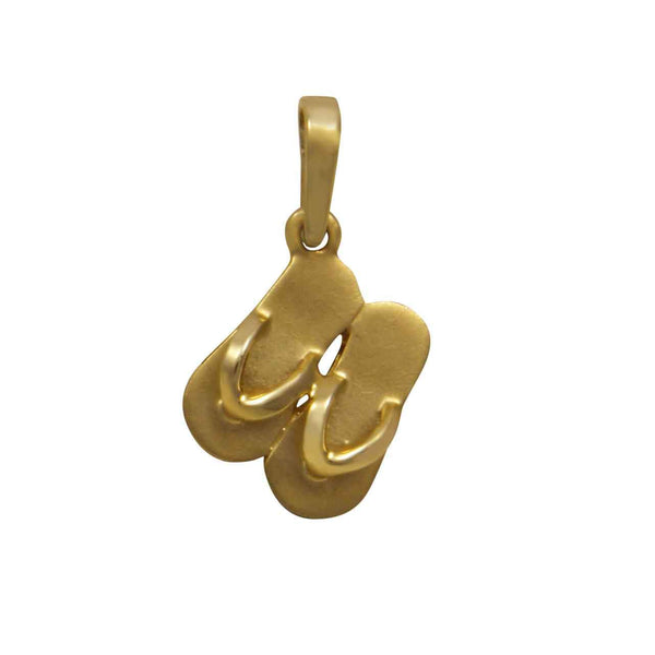 14k Yellow Gold Small "Sanibel Sandals" Pendant