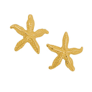 14k Yellow Gold Small Starfish Earrings