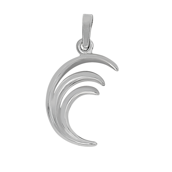 Sterling Silver Open Wave Pendant