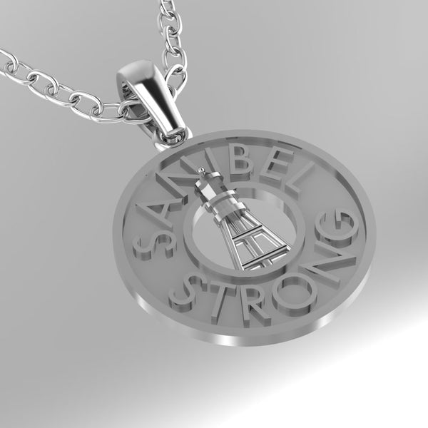 Sterling Silver Sanibel Strong Pendant with 1.2mm 18” Round Box Chain