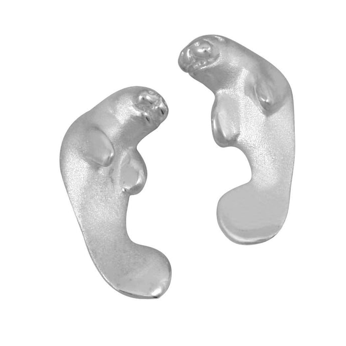 Sterling Silver Manatee Earrings