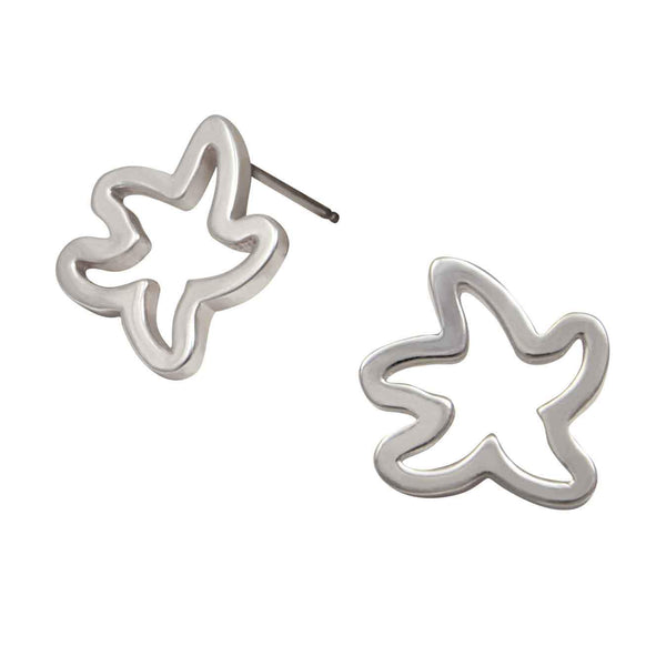 Sterling Silver Small Tanline Starfish Earrings