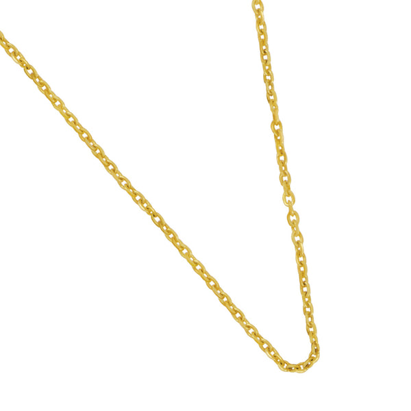 14 Karat Yellow Gold 18" 1.1mm Diamond Cut Cable Chain