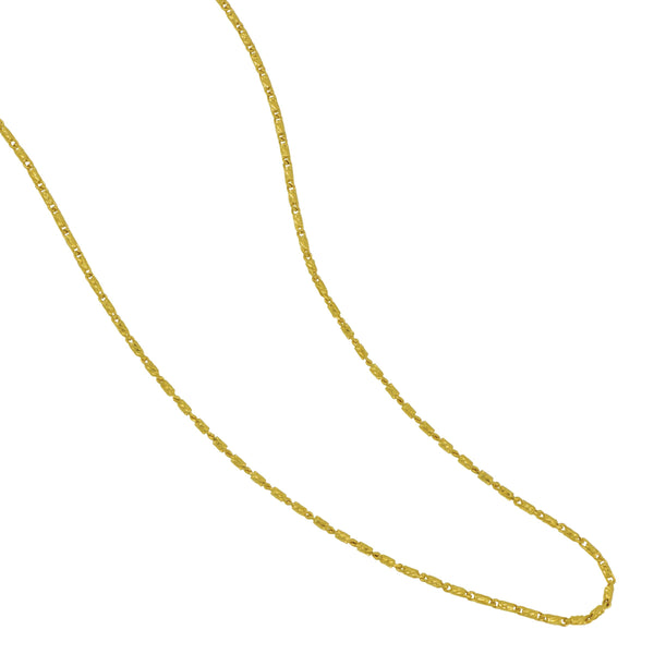 14k Yellow Gold 1.2mm Raso Link Chain 18"