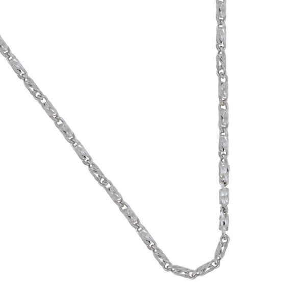 14k White Gold 1.2mm Raso Chain 18