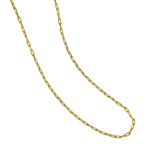 14 Karat Yellow Gold 18" Long Link Chain