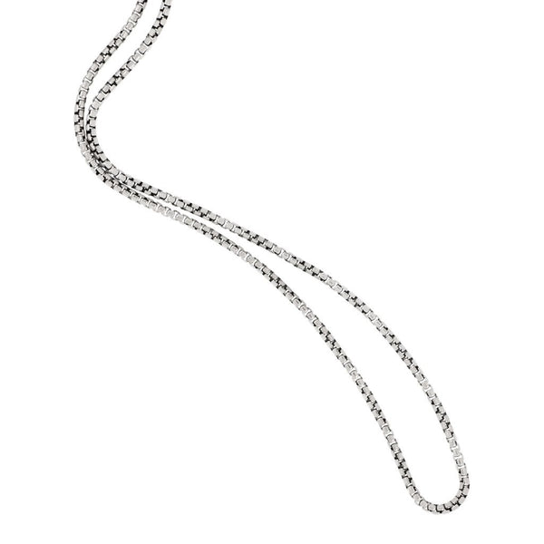 Sterling Silver 1.7mm Venetian Box Chain 18