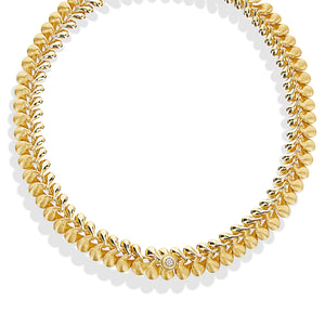 Nanis 18 Karat Yellow Gold "Transformista" Necklace with Diamonds. Dias=.04tw